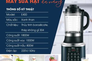 Máy làm sữa hạt SEKA E400 dung tích 1.75L 14 chức năng