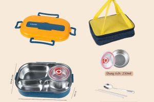 Hộp Cơm Giữ Nhiệt JIDOSA JD3850 Inox 304 1500ml | 4 Ngăn Cao Cấp