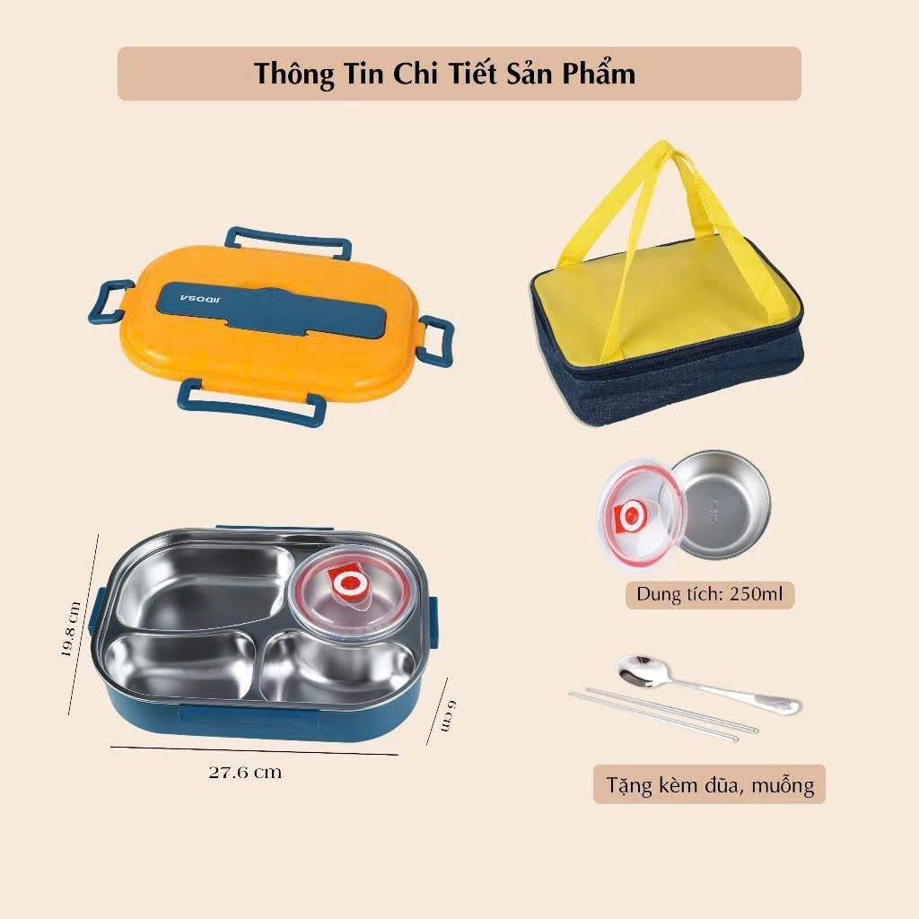 hộp cơm jidosa jd3850 hộp cơm giữ nhiệt jidosa jd3850