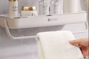 Kệ để đồ nhà tắm Gonqin chính hãng cao cấp dán tường, kệ nhà bếp chịu lực tốt