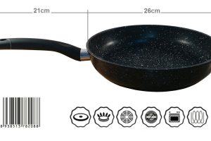 Chảo Aulux chống dính vân đá dùng bếp từ