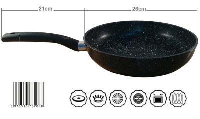 Chảo Aulux chống dính vân đá dùng bếp từ