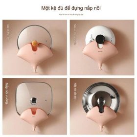 Giá treo nắp nồi không cần khoan nhà bếp