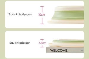 chậu rửa gấp gọn silicon ecoco e24098 có cảm biến nhiệt