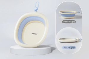 chậu rửa gấp gọn silicon ecoco e24098 có cảm biến nhiệt
