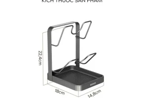 Kệ để vung nồi thớt để bàn ECOCO E25174 kèm khay hứng nước