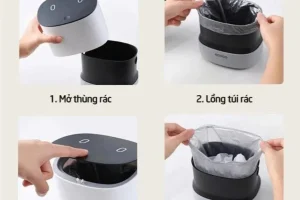 Thùng rác mini để bàn ECOCO E2241 dung tích 1.5L nắp kín