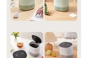 Thùng rác mini ECOCO E2241 nắp đậy kín khóa mùi